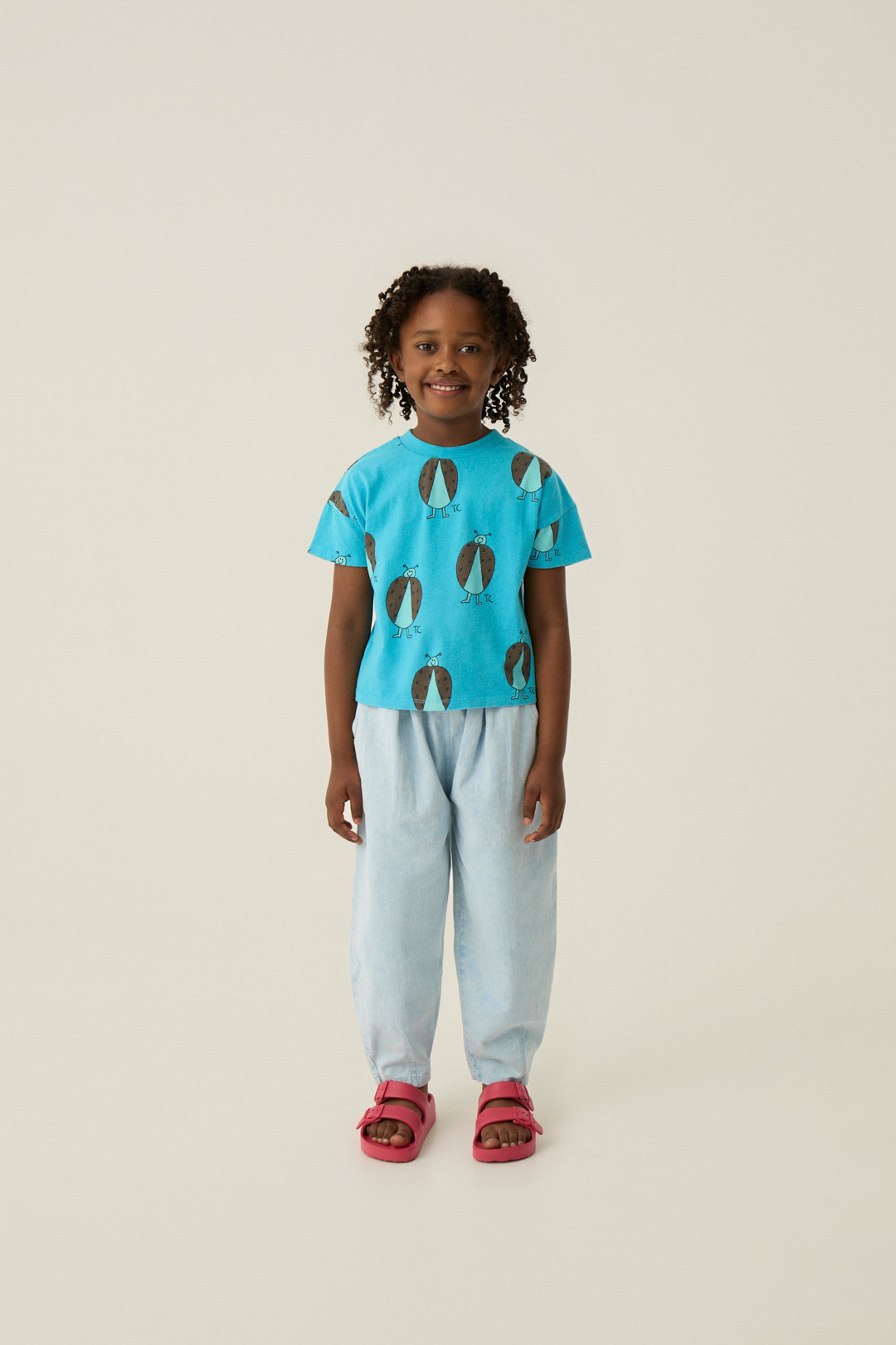 Ladybug All Over T-Shirt – blue