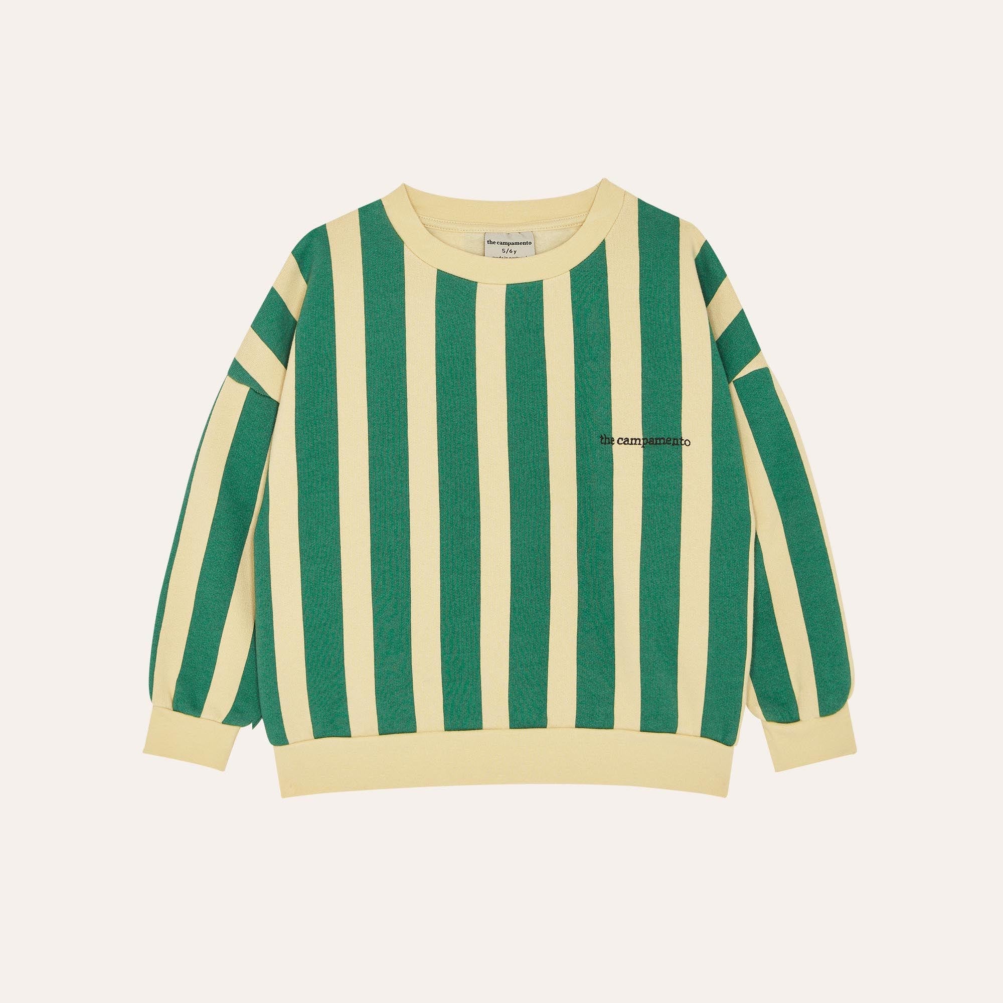 Green Stripes Oversized Sweatshirt