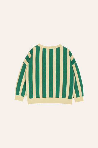Green Stripes Oversized Sweatshirt