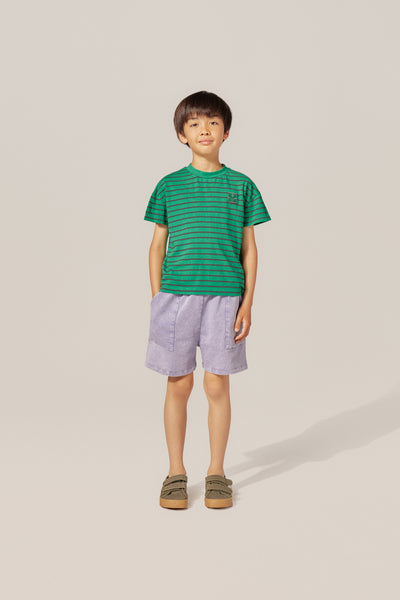 Green Striped Kids T-Shirt