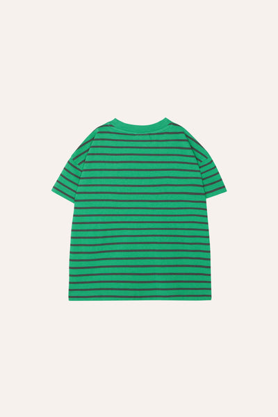 Green Striped Kids T-Shirt