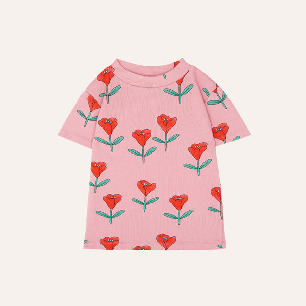 Tulips All Over Kids Rib T-Shirt