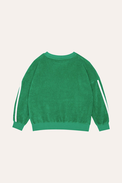 Green Sporty Oversized Kids Sweatshirt