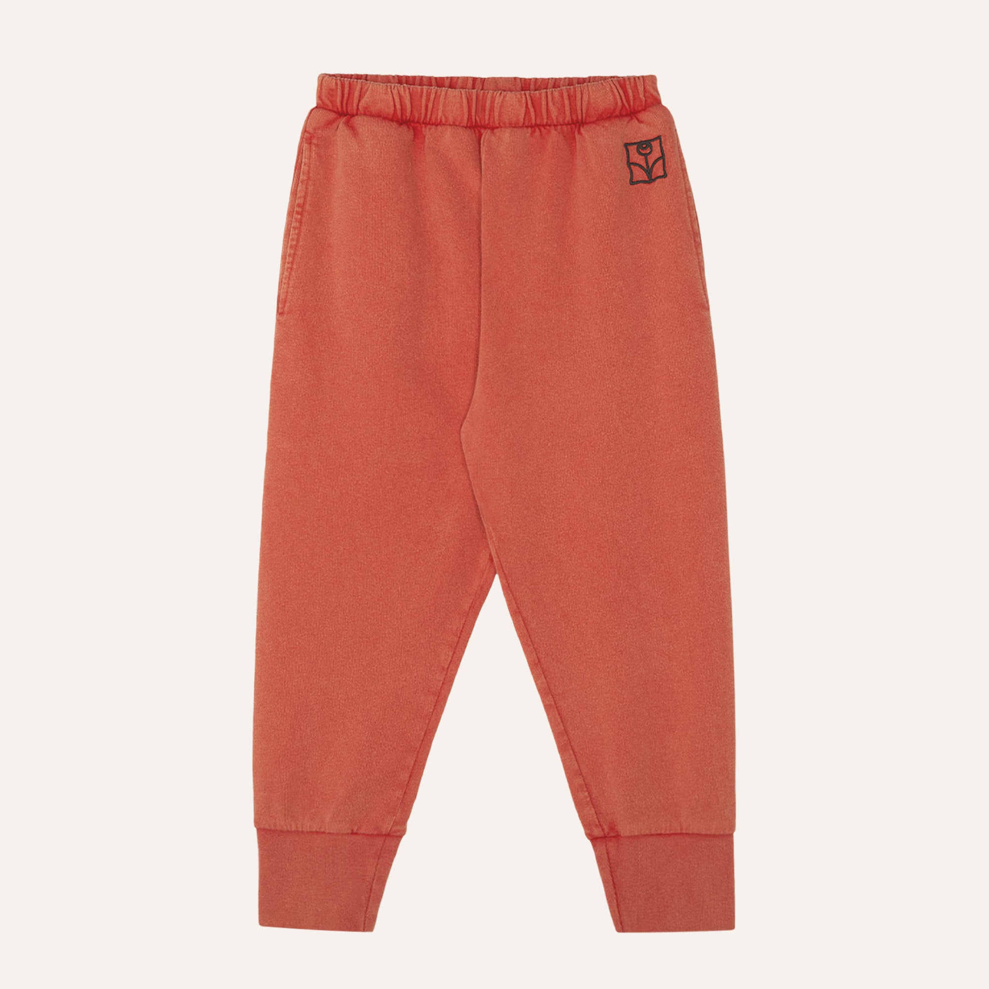 Red Washed Kids Jogging Trousers