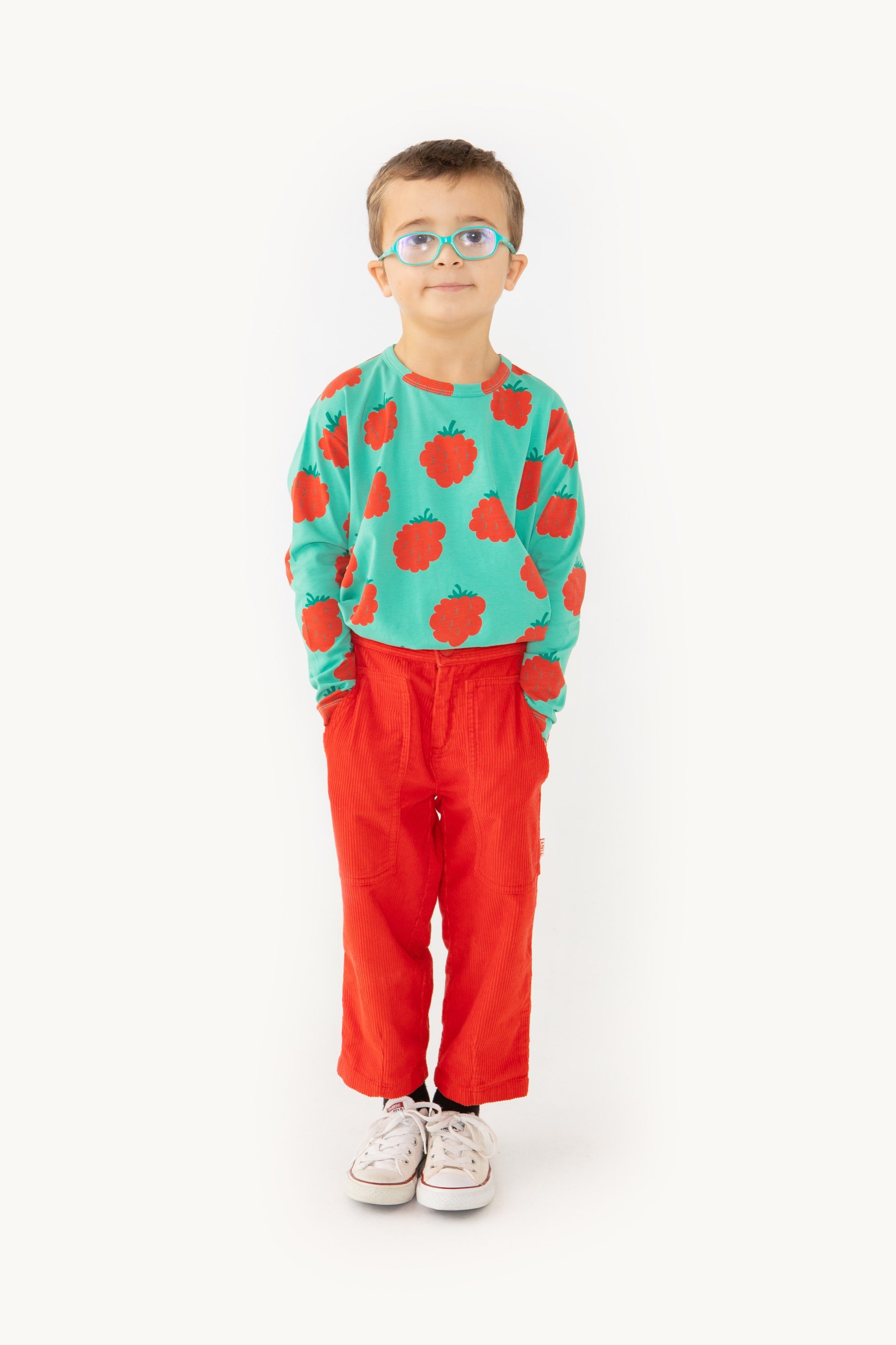 Raspberries Tee – emerald