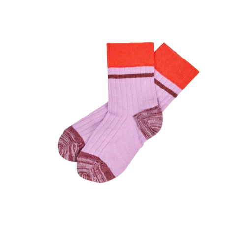 Colour Block Socks – orchid