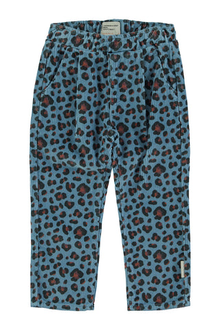 Unisex trousers – blue w/ animal print