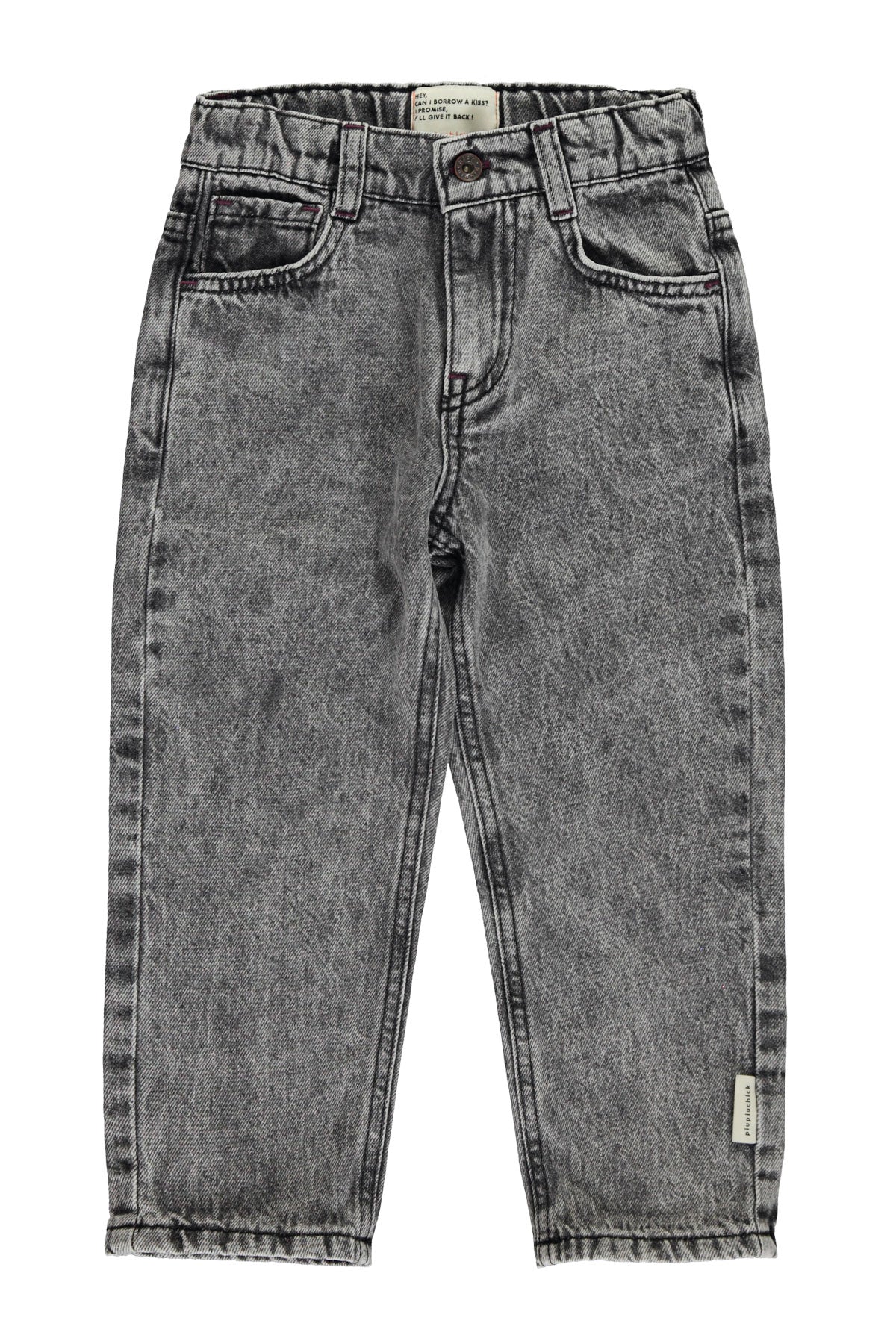 Unisex trousers – washed black denim