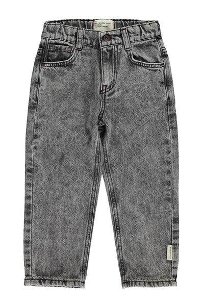 Unisex trousers – washed black denim