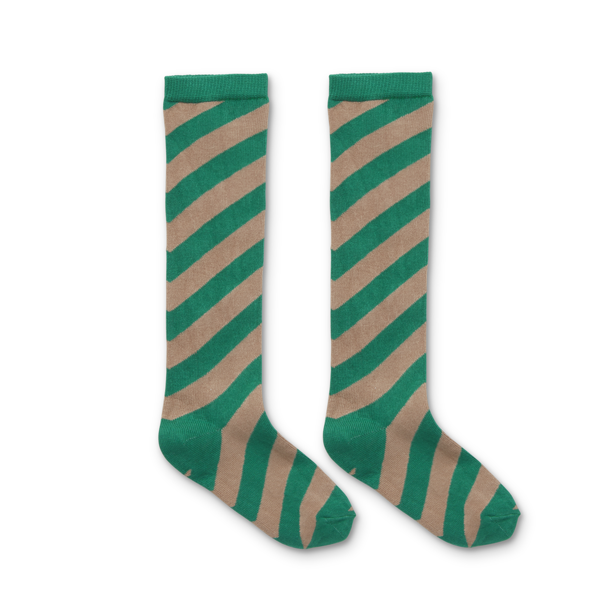 Socks Diagonal Stripe – fern green