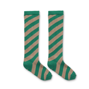Socks Diagonal Stripe – fern green