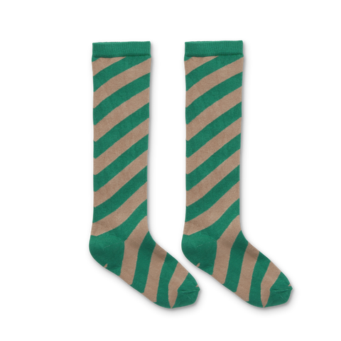 Socks Diagonal Stripe – fern green