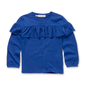 T-Shirt Ruffle – ultra blue