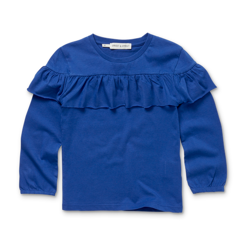 T-Shirt Ruffle – ultra blue