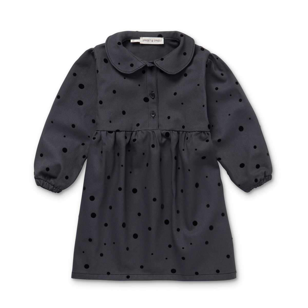 Denim Dress Snowball Print – asphalt