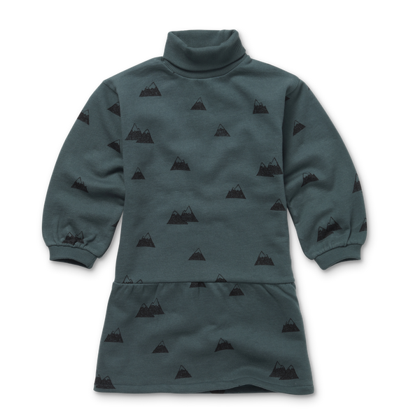 Dress Turtle Neck Mountains Print – smoke pine