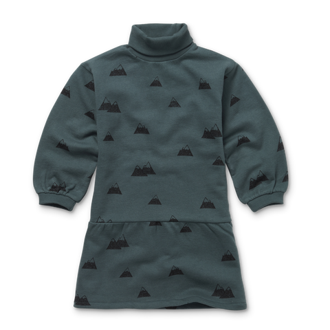 Dress Turtle Neck Mountains Print – smoke pine