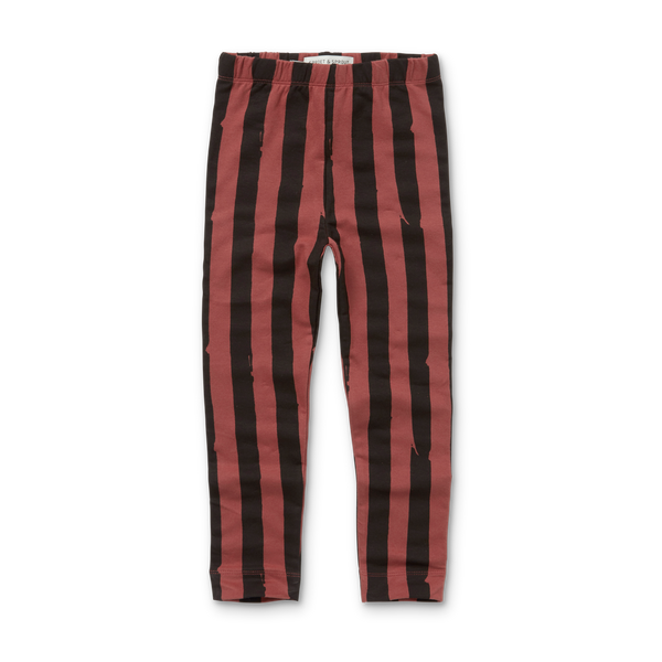 Legging Painted Stripe Print – barn red