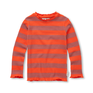 Turtle Neck Waffle Stripe – tomato