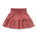 Smock Skirt Cherry Flower Print – mauve