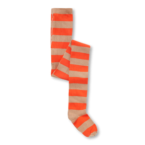 Tights Block Stripe – tomato
