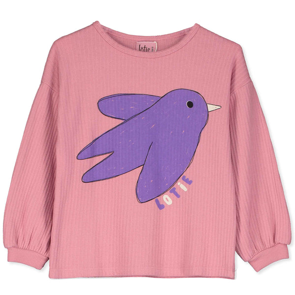 Textured Bird Longsleeve – rose