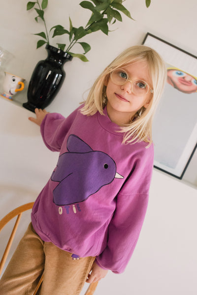 Flowing Bird Sweatshirt – fuchsia