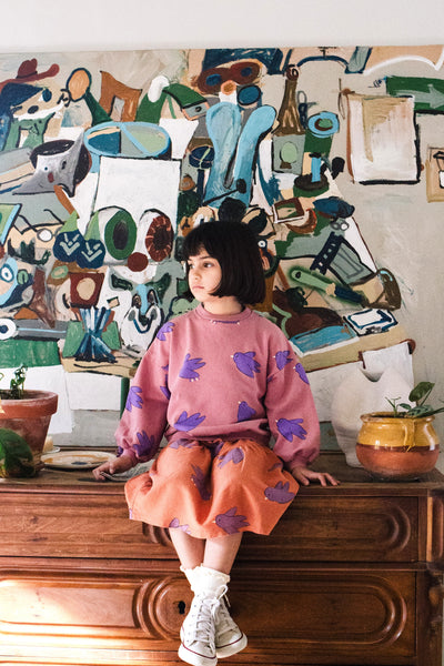 Flowing Birds Sweatshirt – rose