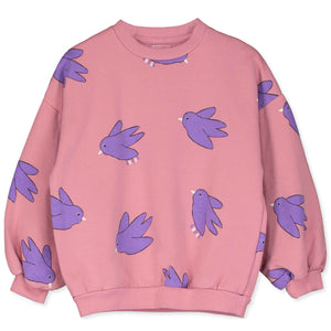 Flowing Birds Sweatshirt – rose