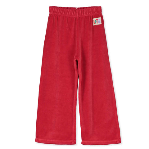 Elastic Velvet Pants – red