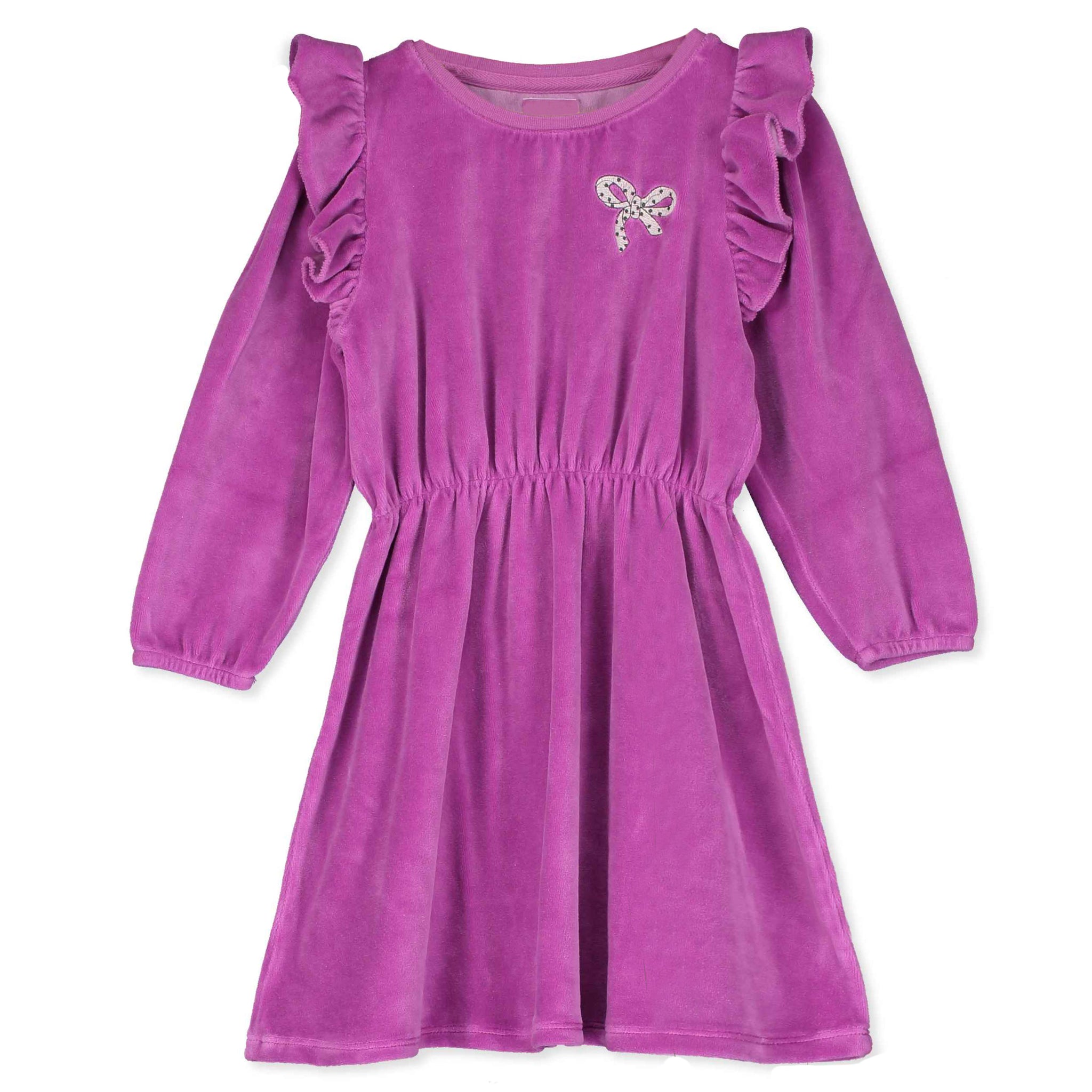 Bow Velvet Dress – fuchsia