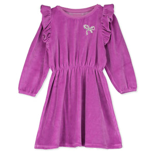 Bow Velvet Dress – fuchsia