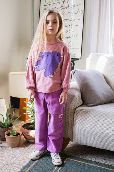 Wide Casual Cord Pants – fuchsia