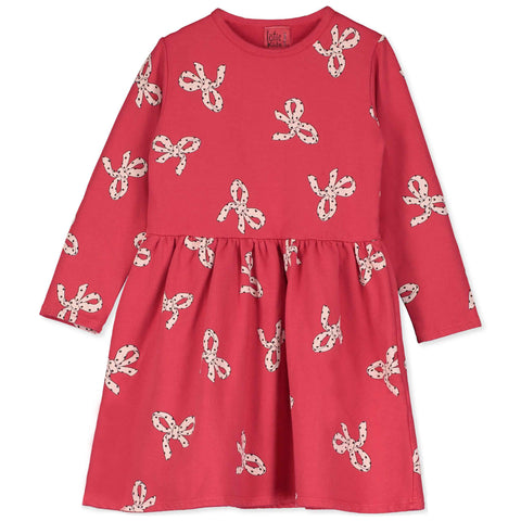 Bows Sweat Dress – red