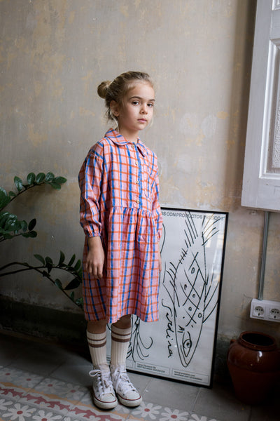 Checks Woven Dress – rose