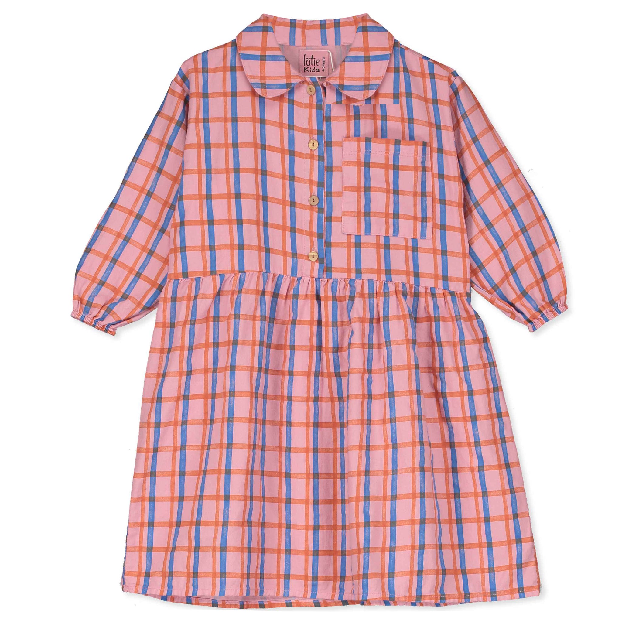 Checks Woven Dress – rose