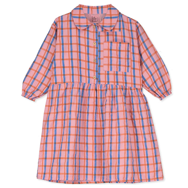 Checks Woven Dress – rose