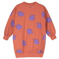 Birds Long Sweatdress – clay