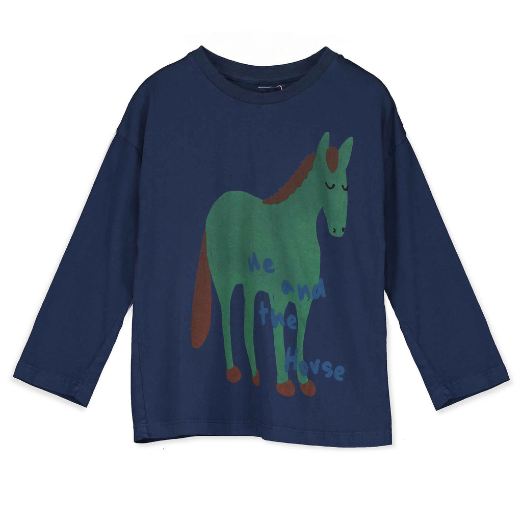 Me & The Horse Long Sleeve T-Shirt – navy blue