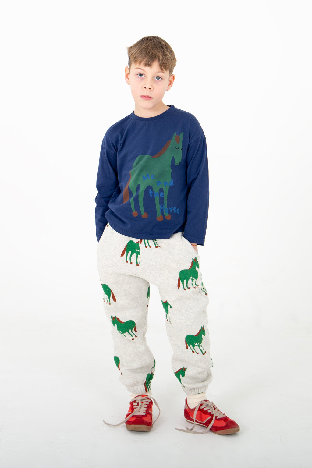 Me & The Horse Long Sleeve T-Shirt – navy blue