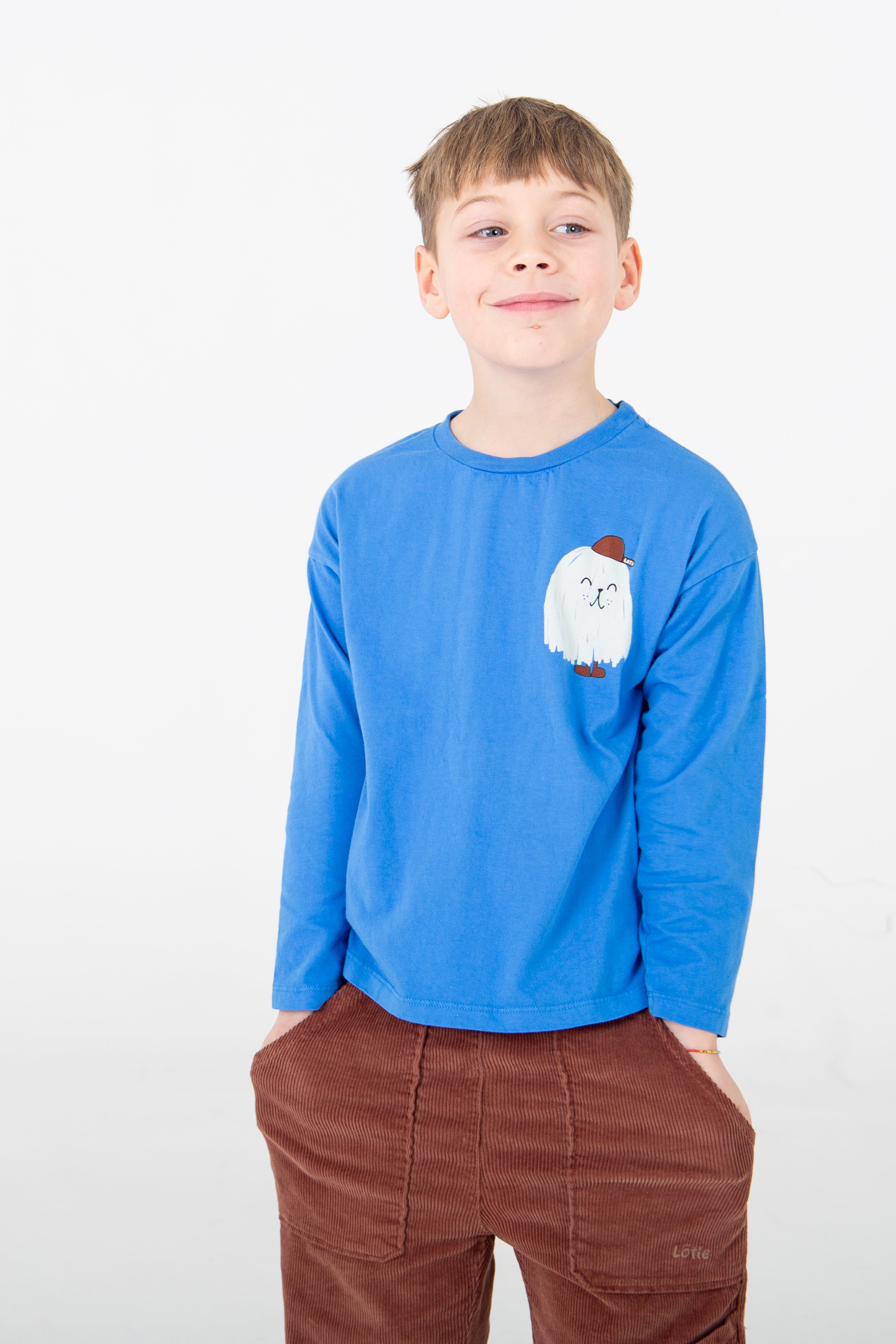 Small Good Monster Long Sleeve T-Shirt – cobalt blue