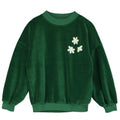 Daisies Velvet Sweatshirt – green
