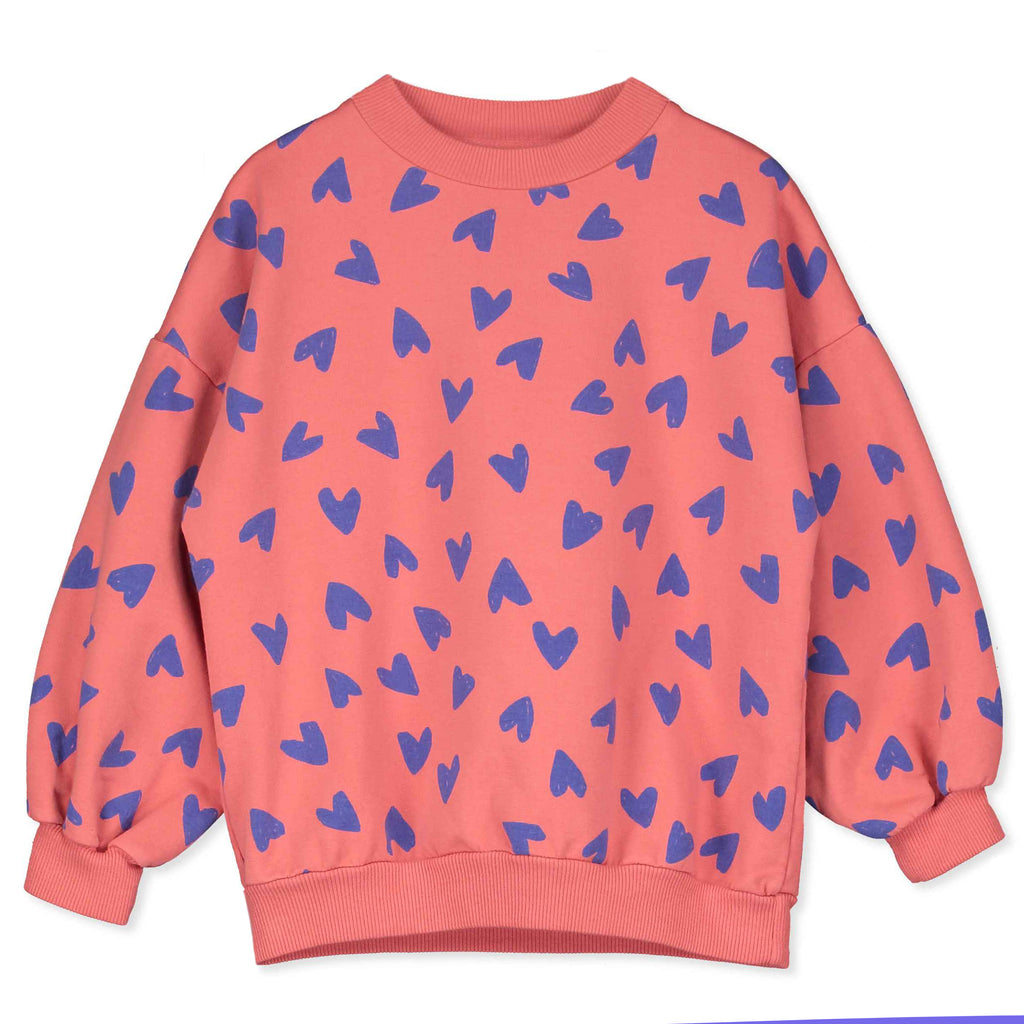 Hearts All Over Sweatshirt – coral