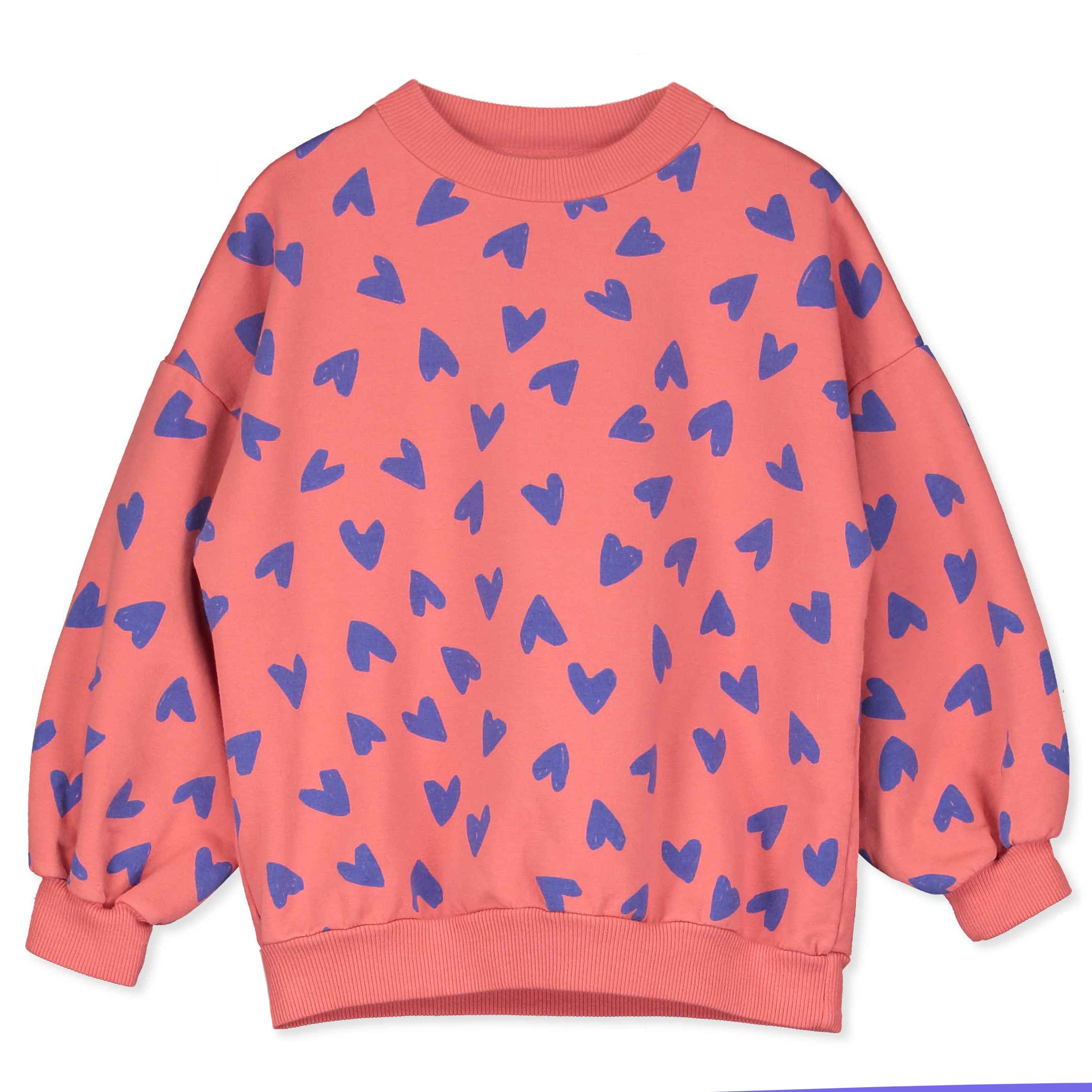 Hearts All Over Sweatshirt – coral