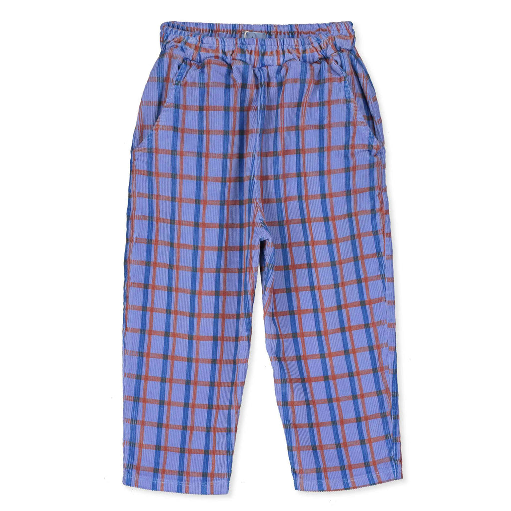 Plaid All Over Corduroy Wide Pants – lavender