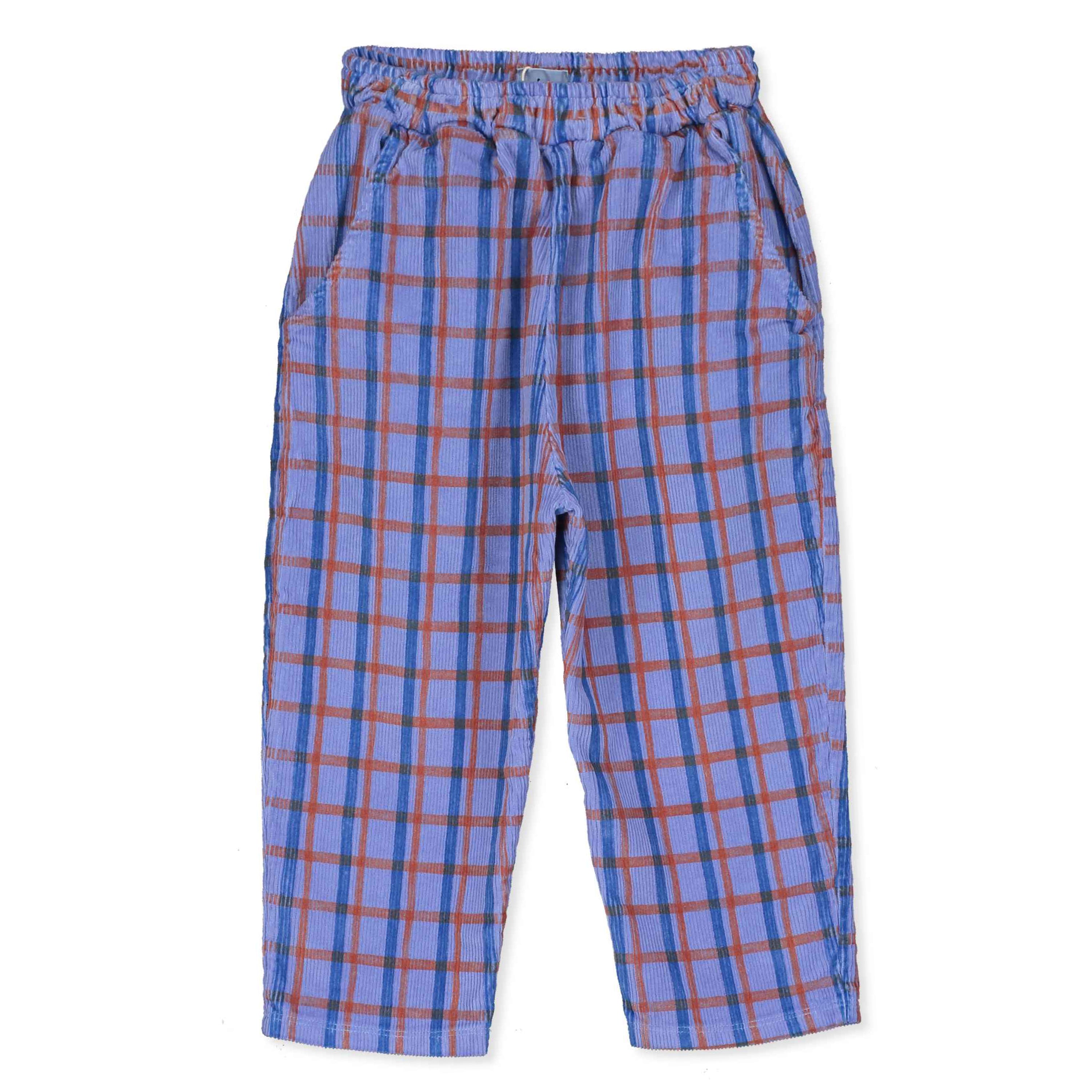 Plaid All Over Corduroy Wide Pants – lavender