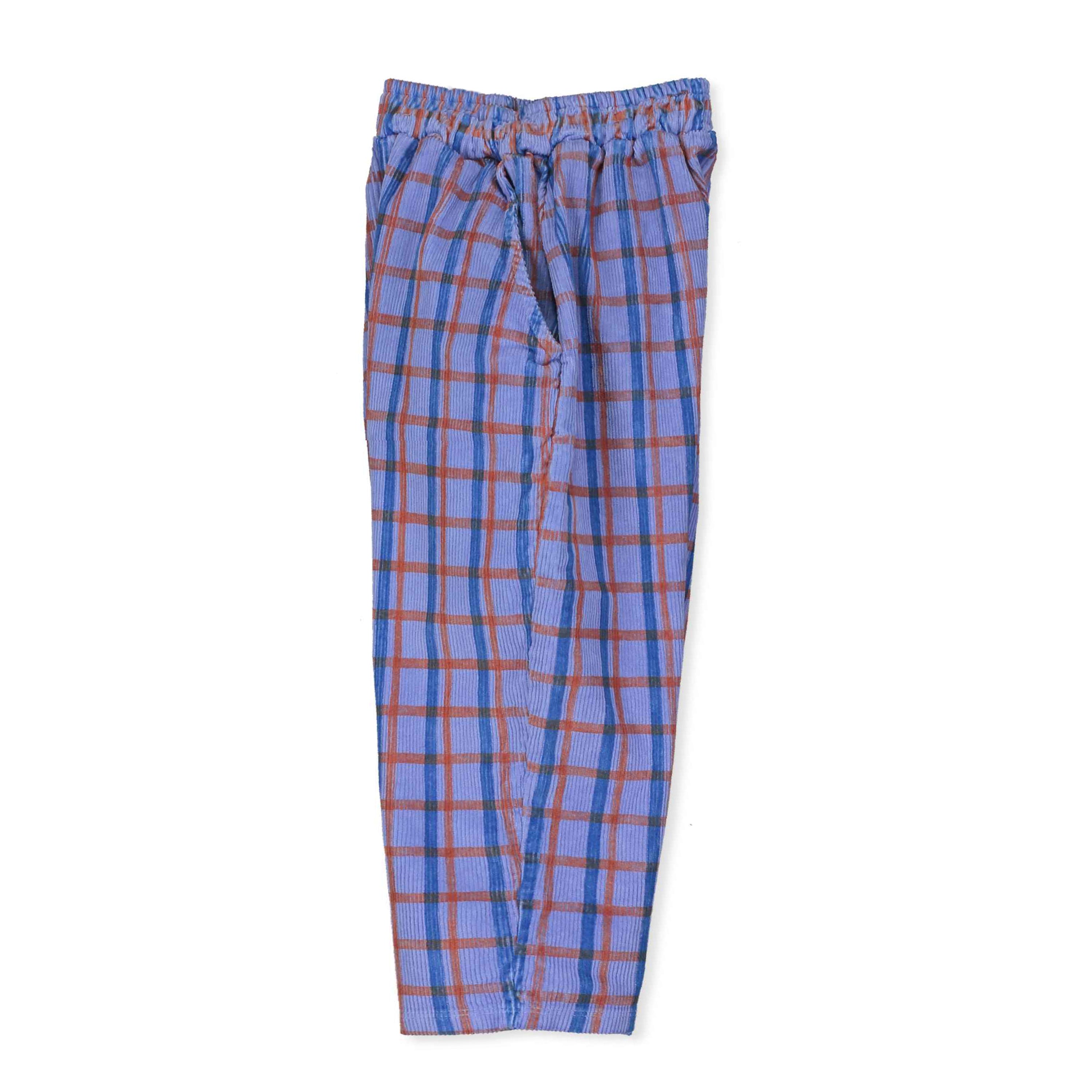 Plaid All Over Corduroy Wide Pants – lavender