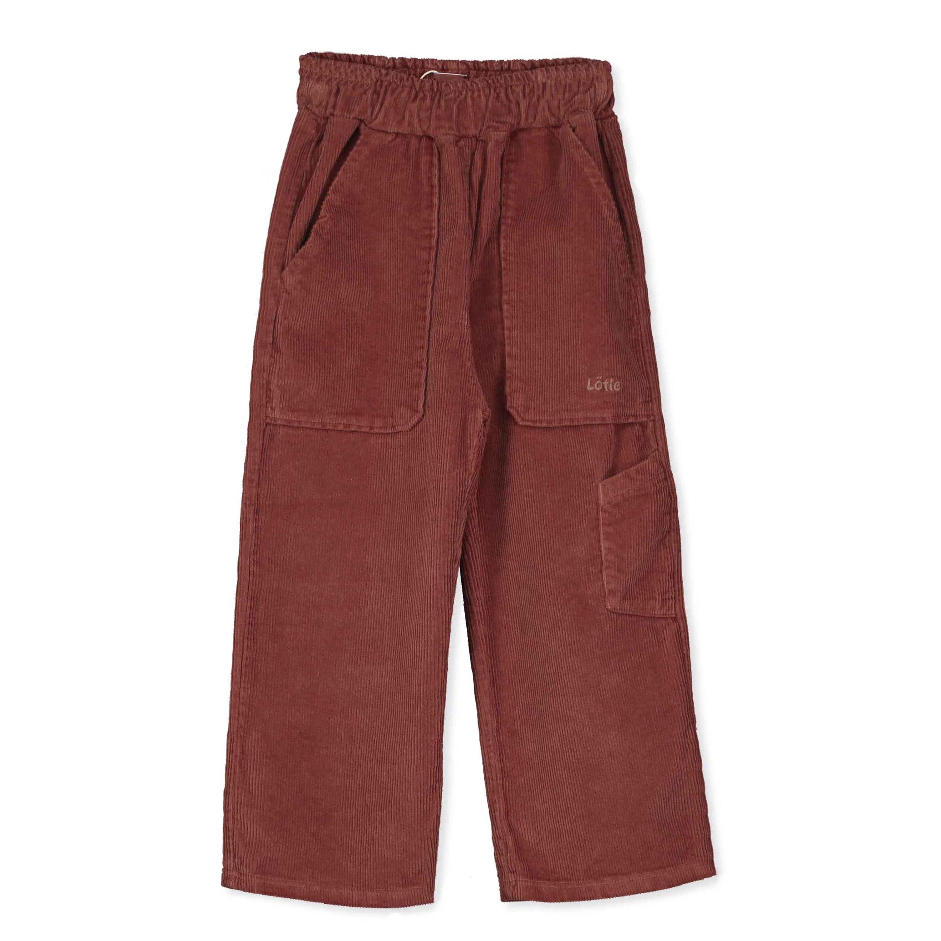 Corduroy Wide Pants – washed brown
