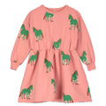 Horses All Over Relaxed Fit Dress – peach rose