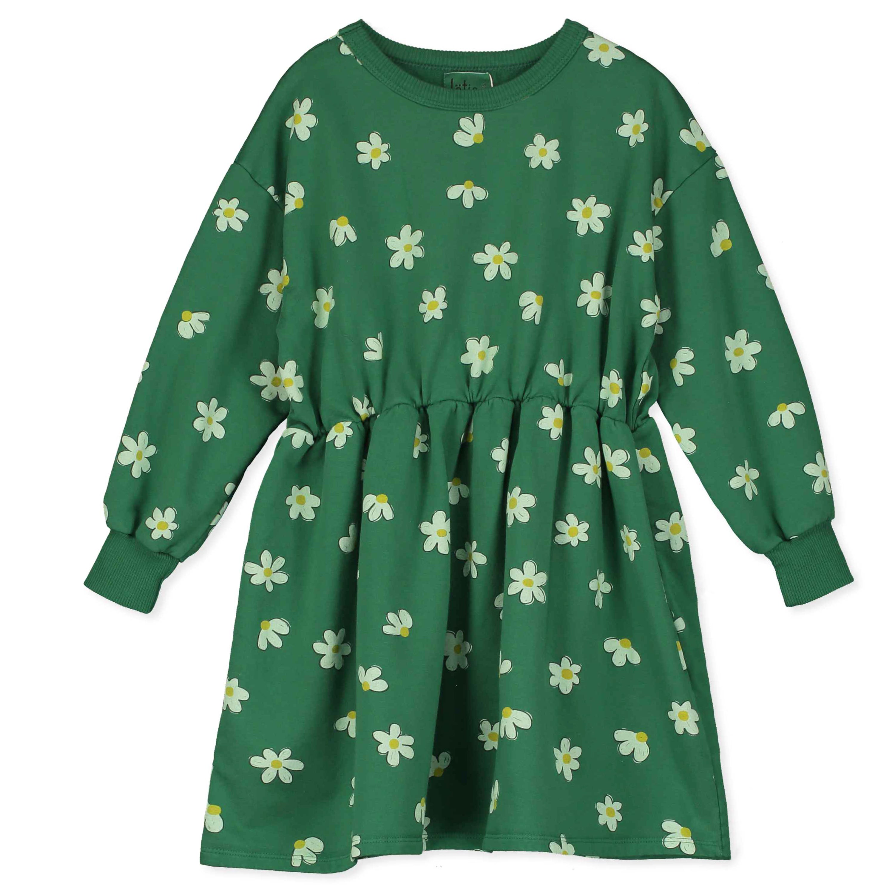 Daisies All Over Relaxed Fit Dress – green